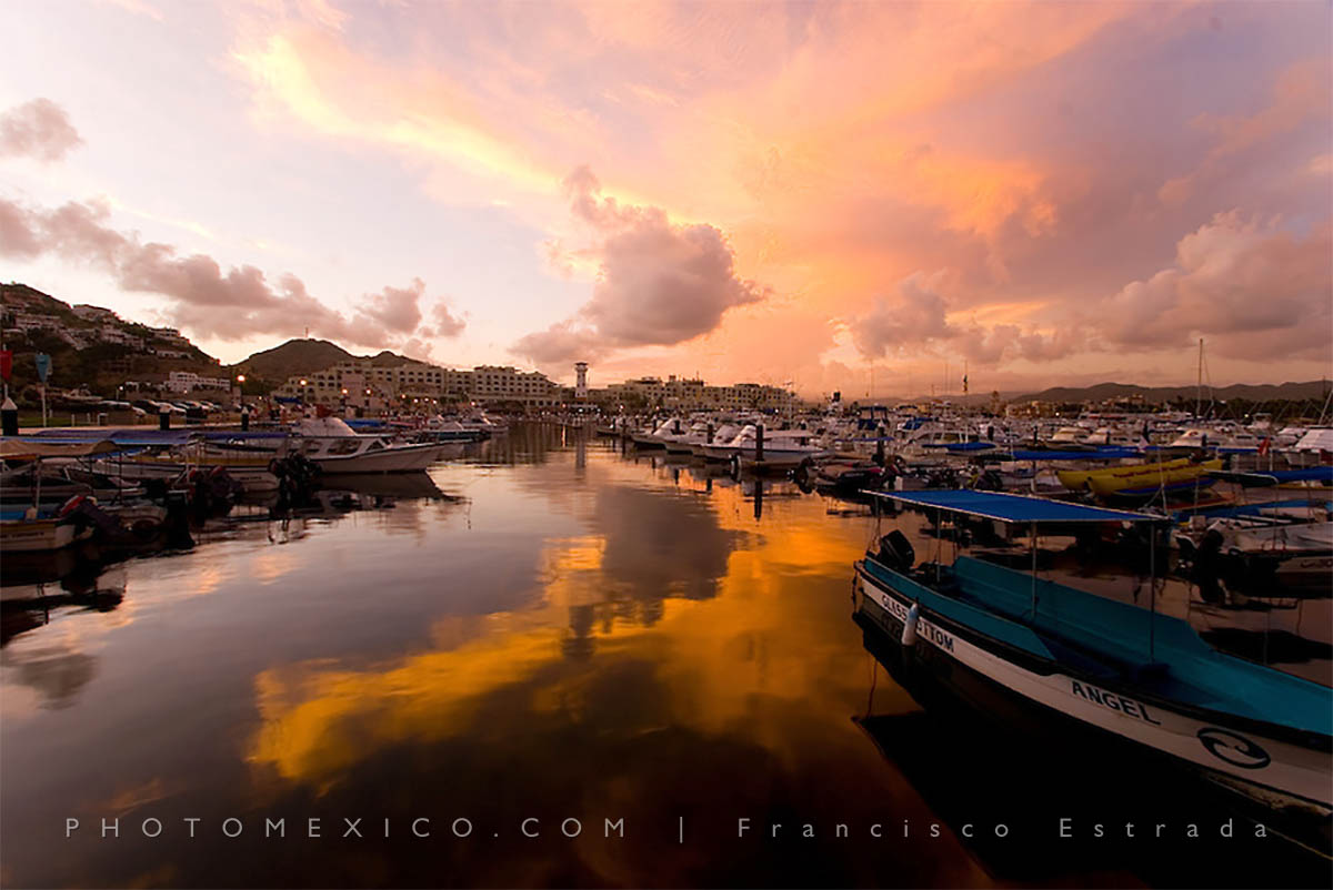 cabo san lucas marina sunset