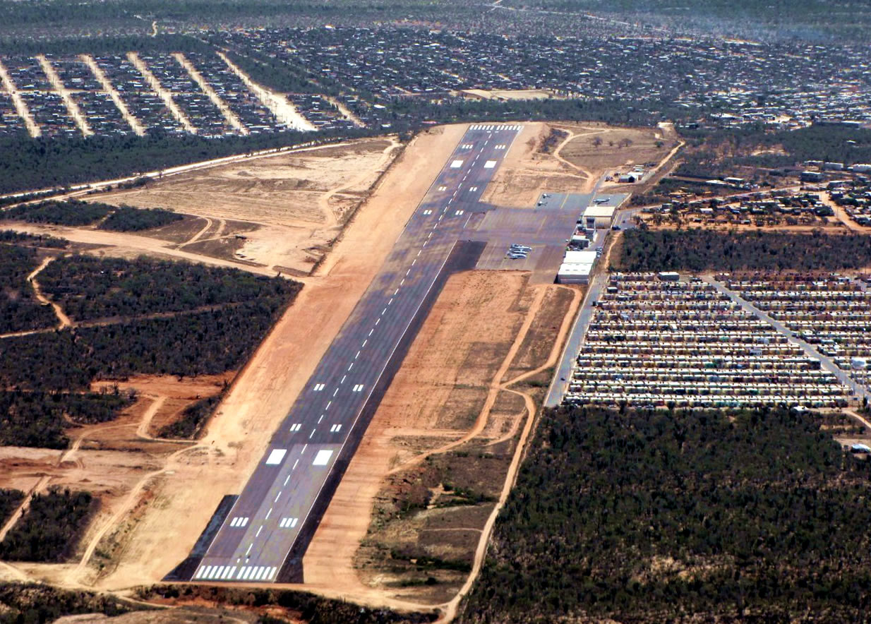 Cabo San Lucas Airport runway aerial view