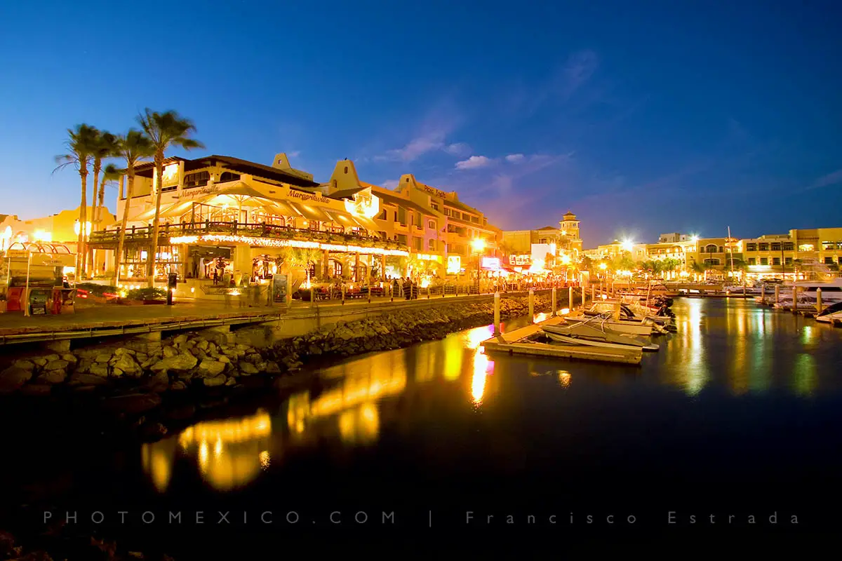 Cabo Marina at night